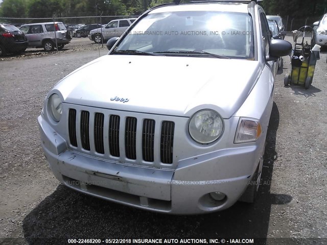 1J8FF57W97D215999 - 2007 JEEP COMPASS LIMITED SILVER photo 6