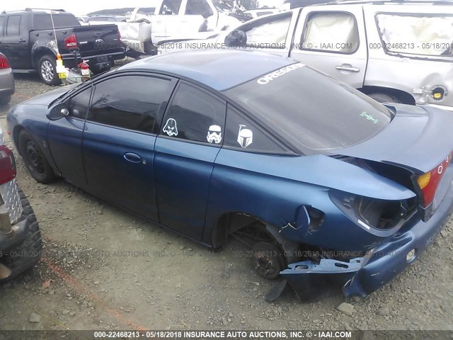 1G8ZY12721Z233210 - 2001 SATURN SC2 BLUE photo 3