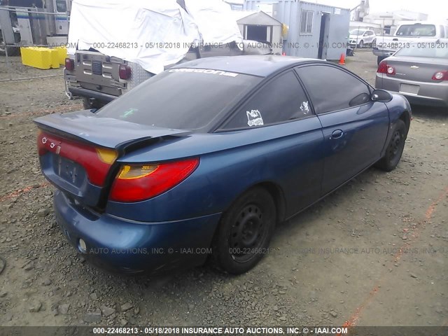 1G8ZY12721Z233210 - 2001 SATURN SC2 BLUE photo 4