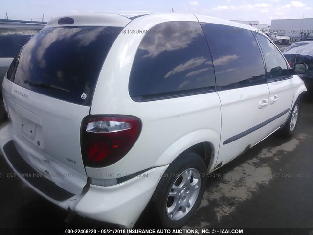 1D4GP45R44B509479 - 2004 DODGE CARAVAN SXT WHITE photo 4