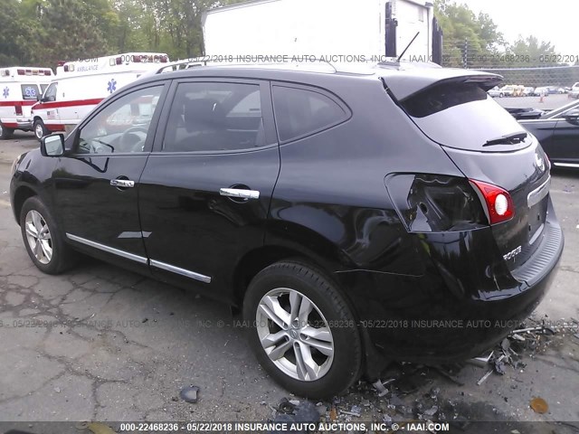 JN8AS5MV9DW633461 - 2013 NISSAN ROGUE S/SV BLACK photo 3