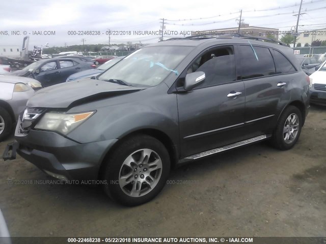 2HNYD28437H514645 - 2007 ACURA MDX TECHNOLOGY GRAY photo 2