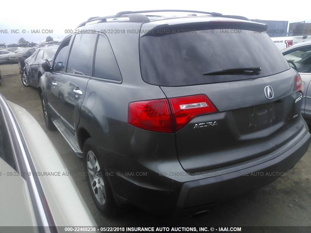 2HNYD28437H514645 - 2007 ACURA MDX TECHNOLOGY GRAY photo 3