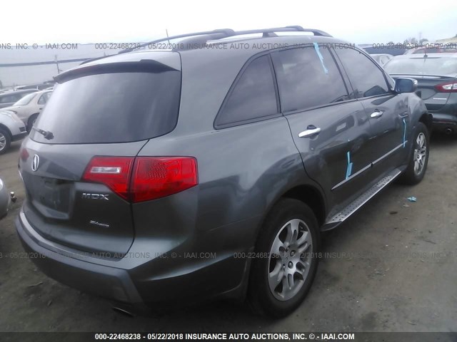 2HNYD28437H514645 - 2007 ACURA MDX TECHNOLOGY GRAY photo 4