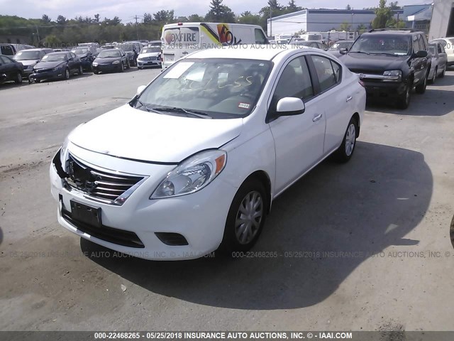 3N1CN7AP9CL873145 - 2012 NISSAN VERSA S/SV/SL WHITE photo 2