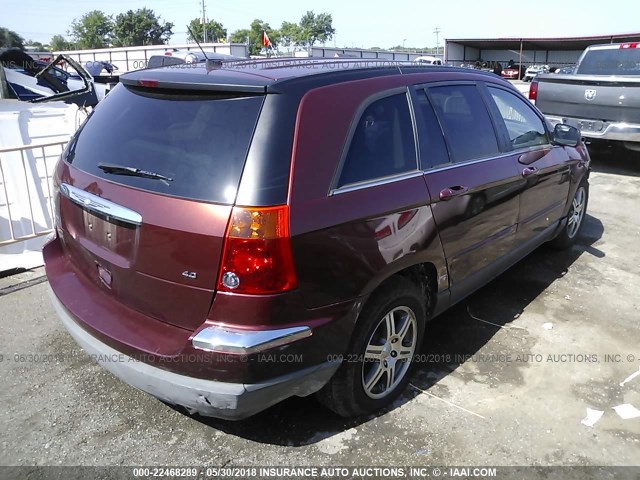 2A8GM68X17R211840 - 2007 CHRYSLER PACIFICA TOURING MAROON photo 4