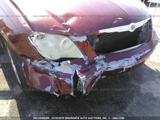 2A8GM68X17R211840 - 2007 CHRYSLER PACIFICA TOURING MAROON photo 6