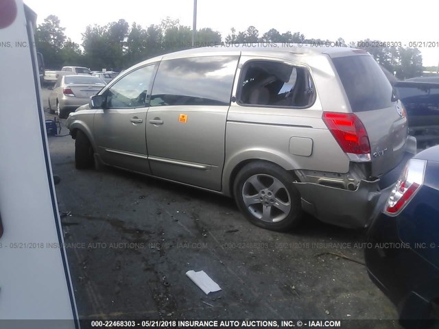 5N1BV28UX4N329614 - 2004 NISSAN QUEST S/SE/SL TAN photo 3