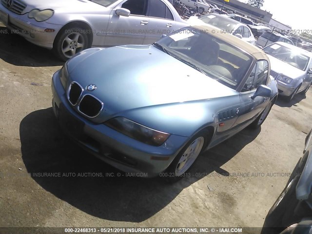 4USCH7327VLB77739 - 1997 BMW Z3 1.9 Light Blue photo 2