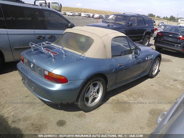 4USCH7327VLB77739 - 1997 BMW Z3 1.9 ღია ლურჯი ფოტო 4