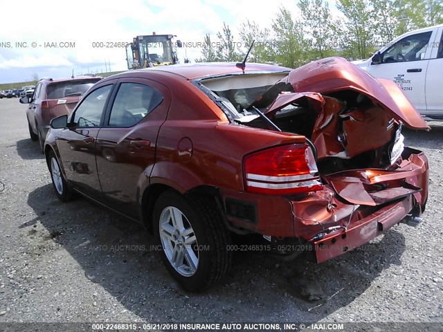 1B3LC56R68N170029 - 2008 DODGE AVENGER SXT ORANGE photo 3