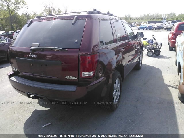 1J8GR48K58C185120 - 2008 JEEP GRAND CHEROKEE LAREDO RED photo 4