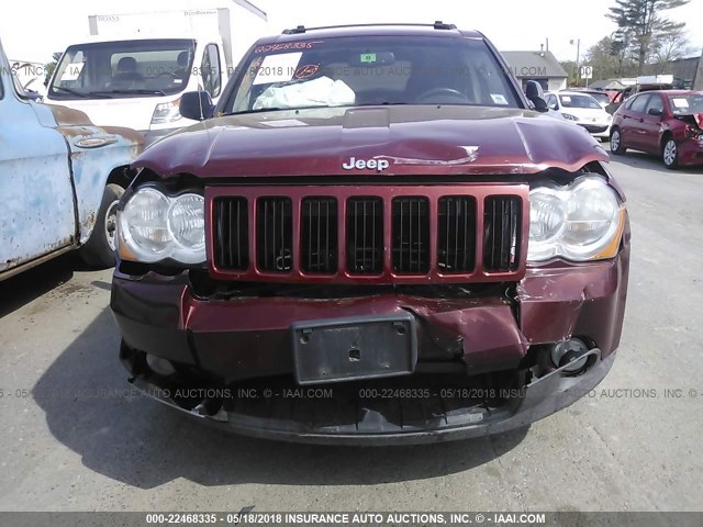 1J8GR48K58C185120 - 2008 JEEP GRAND CHEROKEE LAREDO RED photo 6