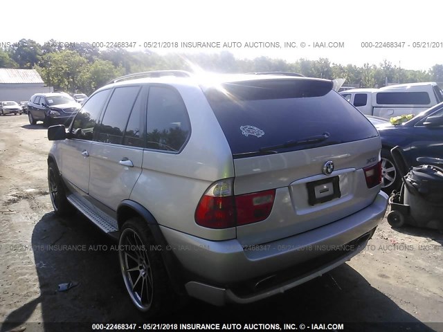 5UXFB93593LN80138 - 2003 BMW X5 4.6IS SILVER photo 3