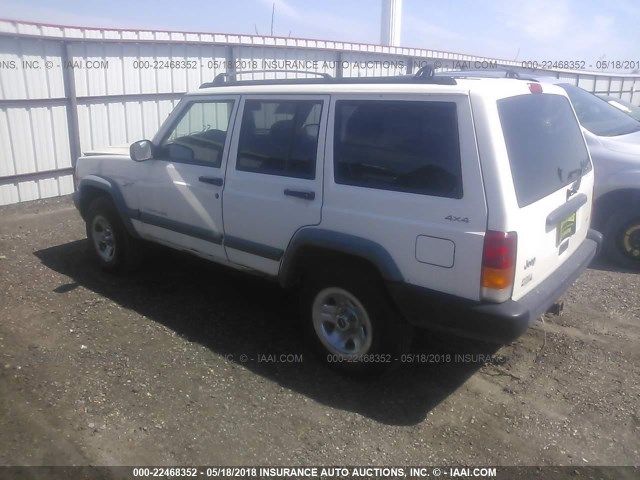 1J4FJ68S9WL101278 - 1998 JEEP CHEROKEE SPORT/CLASSIC Biały zdjęcie 3
