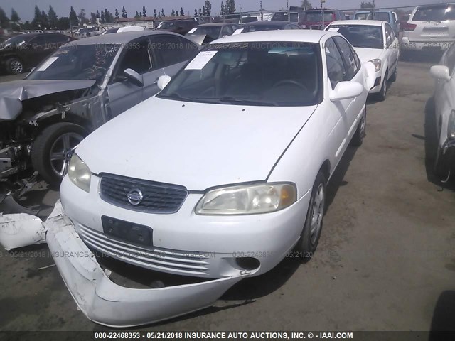 3N1CB51A63L558148 - 2003 NISSAN SENTRA GXE WHITE photo 2