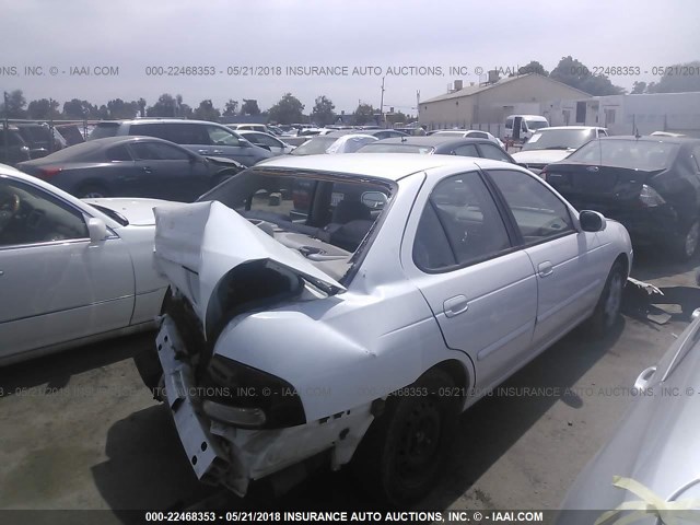 3N1CB51A63L558148 - 2003 NISSAN SENTRA GXE WHITE photo 4