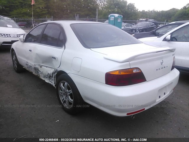 19UUA567X1A014775 - 2001 ACURA 3.2TL WHITE photo 3