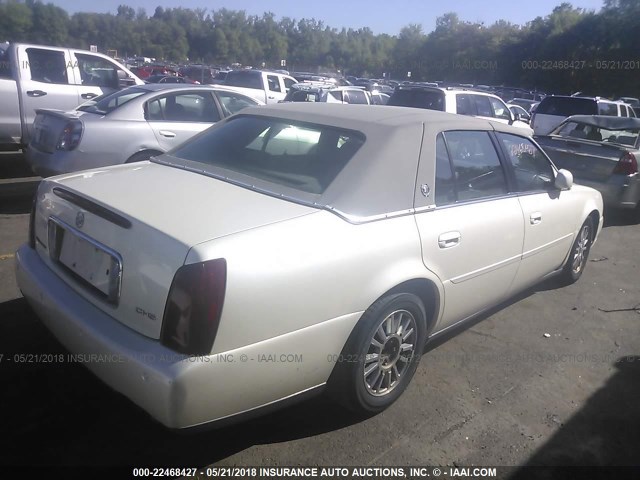 1G6KE57Y53U227297 - 2003 CADILLAC DEVILLE DHS WHITE photo 4