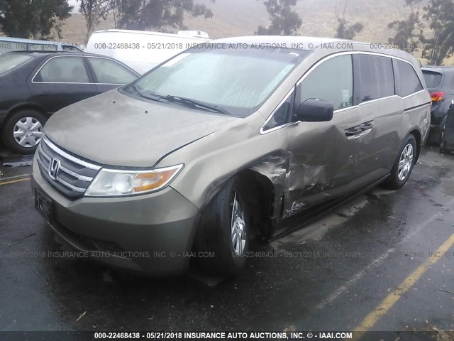5FNRL5H28CB107692 - 2012 HONDA ODYSSEY LX 棕色 照片 2