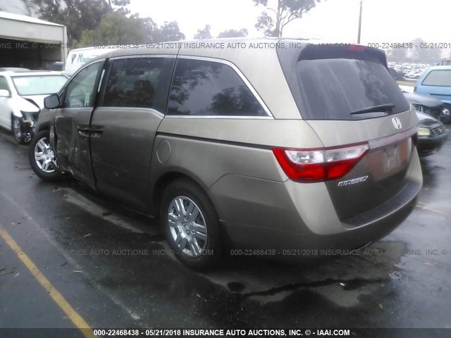 5FNRL5H28CB107692 - 2012 HONDA ODYSSEY LX 棕色 照片 3