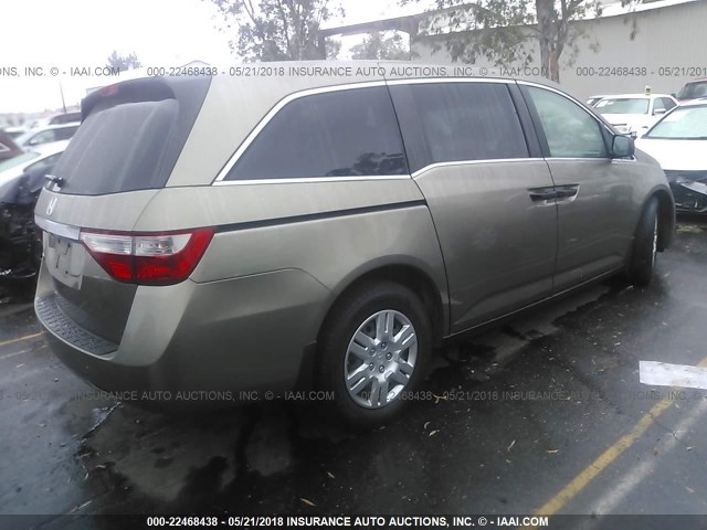 5FNRL5H28CB107692 - 2012 HONDA ODYSSEY LX 棕色 照片 4