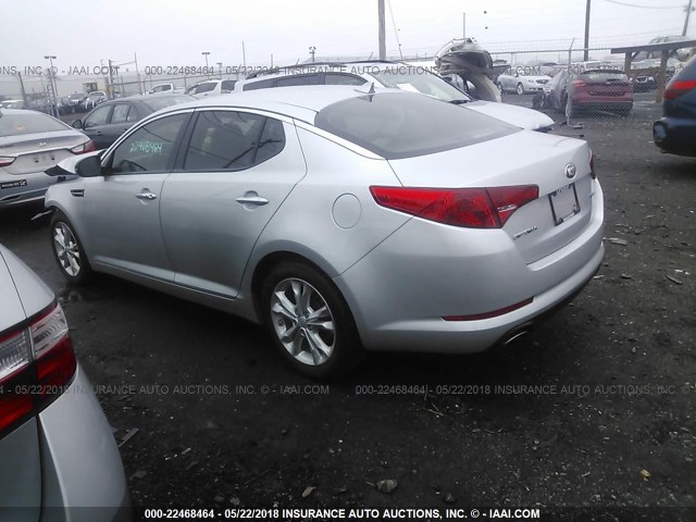 5XXGN4A71DG142509 - 2013 KIA OPTIMA EX SILVER photo 3