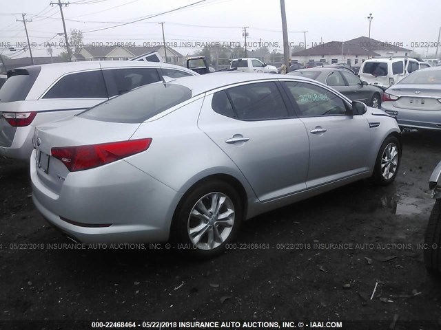 5XXGN4A71DG142509 - 2013 KIA OPTIMA EX SILVER photo 4