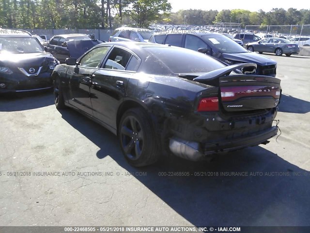2C3CDXCT3EH319206 - 2014 DODGE CHARGER R/T BLACK photo 3
