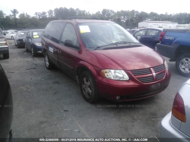 2D4GP44L87R155517 - 2007 DODGE GRAND CARAVAN SXT BURGUNDY photo 1