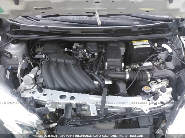 3N1CE2CP2GL355495 - 2016 NISSAN VERSA NOTE S/S PLUS/SV/SL/SR SILVER photo 10