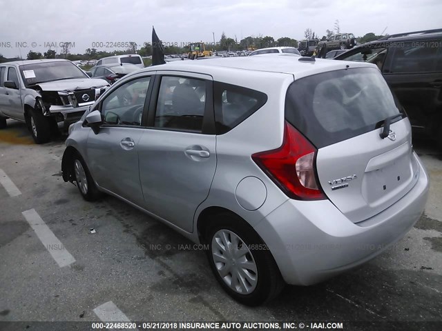 3N1CE2CP2GL355495 - 2016 NISSAN VERSA NOTE S/S PLUS/SV/SL/SR SILVER photo 3