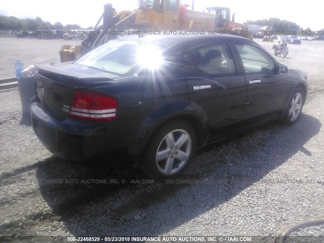 1B3LC56R98N696171 - 2008 DODGE AVENGER SXT BLACK photo 4