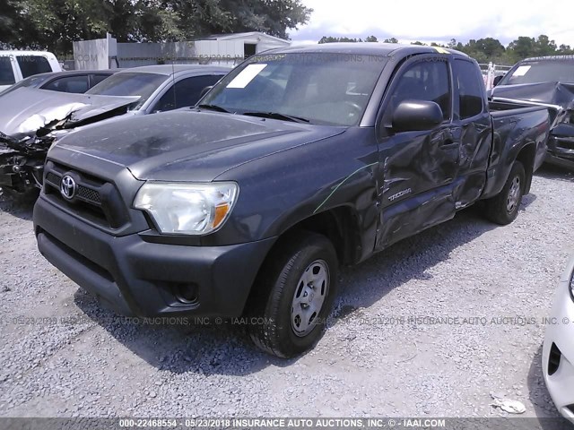 5TFTX4CNXCX021487 - 2012 TOYOTA TACOMA ACCESS CAB Grau Foto 2
