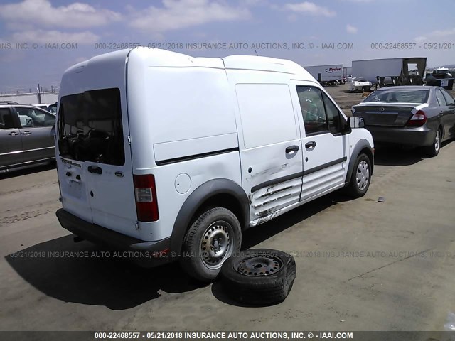 NM0LS7CN2AT008993 - 2010 FORD TRANSIT CONNECT XL WHITE photo 4