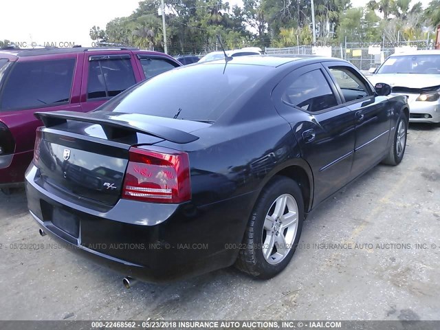 2B3KA53H18H107118 - 2008 DODGE CHARGER R/T BLACK photo 4