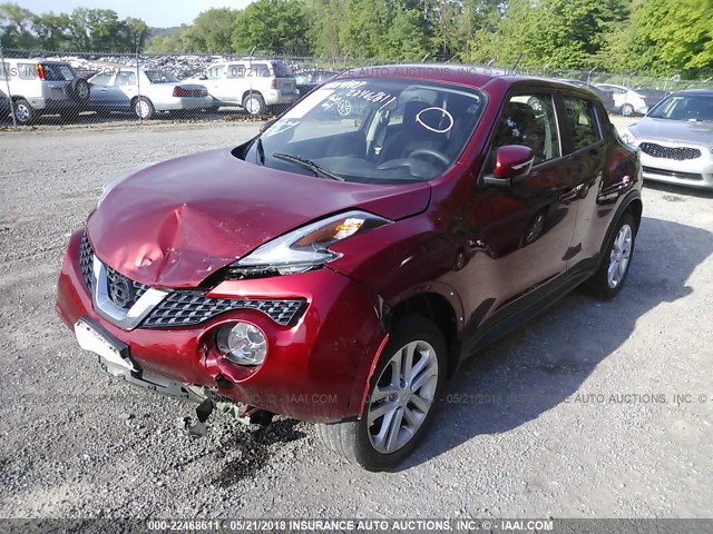 JN8AF5MR4FT505091 - 2015 NISSAN JUKE S/SV/SL/NISMO RED photo 2