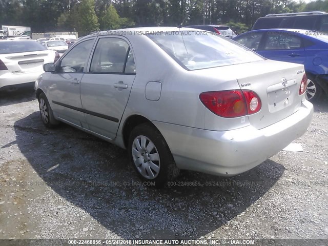 2T1BR32E93C015423 - 2003 TOYOTA COROLLA CE/LE/S SILVER photo 3