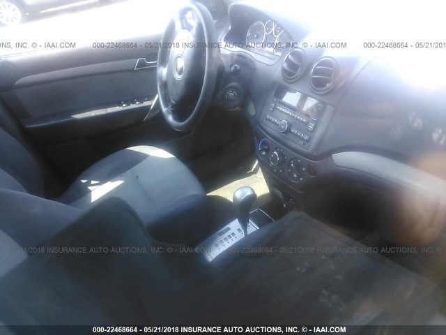 KL1TD66E19B610845 - 2009 CHEVROLET AVEO LS/LT 蓝色 照片 5