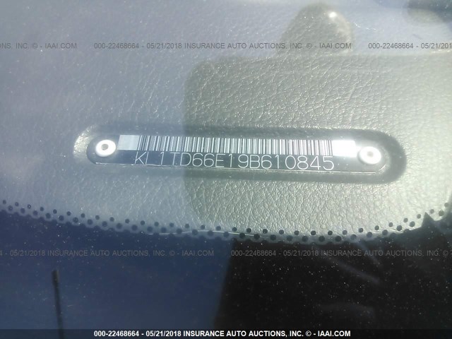 KL1TD66E19B610845 - 2009 CHEVROLET AVEO LS/LT 蓝色 照片 9