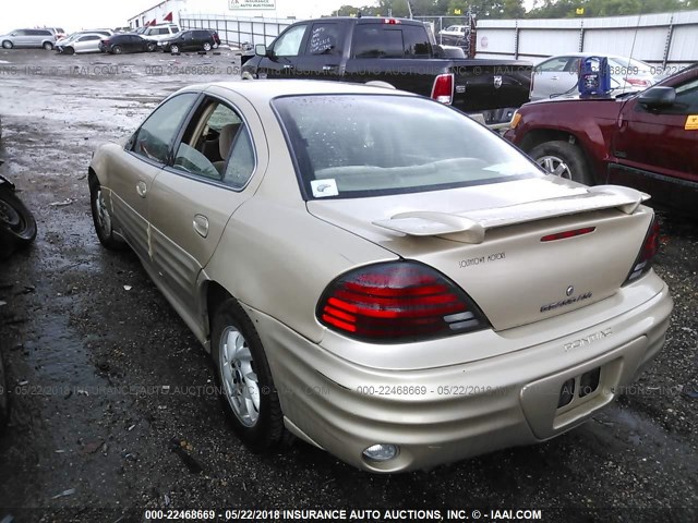 1G2NF52F02C243591 - 2002 PONTIAC GRAND AM SE1 GOLD photo 3