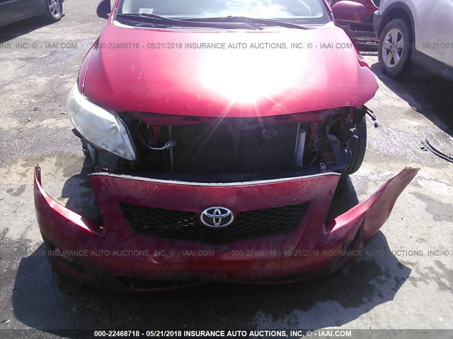 1NXBU4EEXAZ384710 - 2010 TOYOTA COROLLA S/LE/XLE RED photo 6