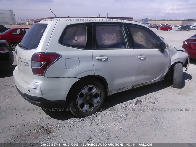 JF2SJAAC3EH559931 - 2014 SUBARU FORESTER 2.5I WHITE photo 4