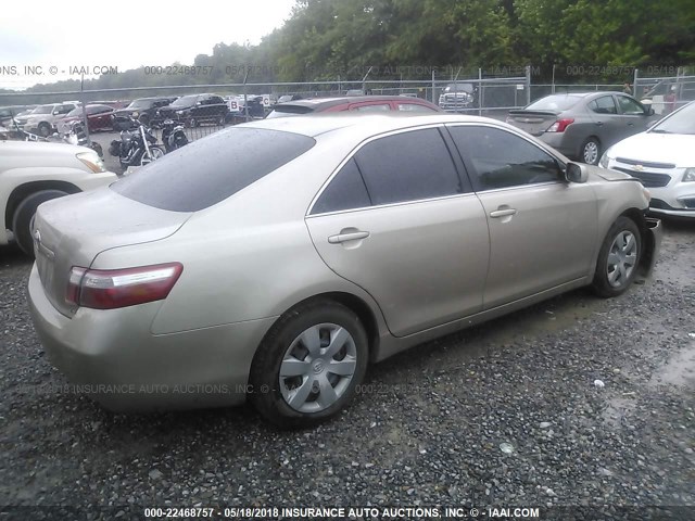 4T1BE46K97U606762 - 2007 TOYOTA CAMRY NEW GENERAT CE/LE/XLE/SE GOLD photo 4