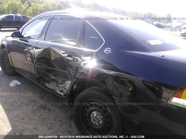 2G1WS55R179207384 - 2007 CHEVROLET IMPALA POLICE BLACK photo 6