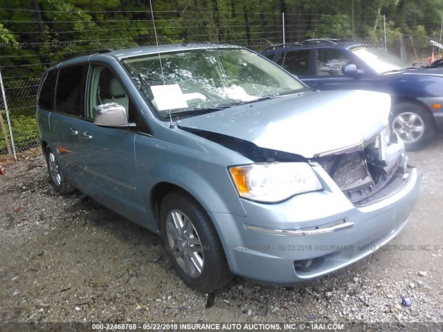 2A8HR64X49R609042 - 2009 CHRYSLER TOWN & COUNTRY LIMITED Light Blue photo 1