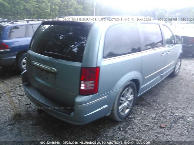 2A8HR64X49R609042 - 2009 CHRYSLER TOWN & COUNTRY LIMITED Light Blue photo 4