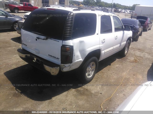 1GNEC13Z64R261395 - 2004 CHEVROLET TAHOE C1500 WHITE photo 4