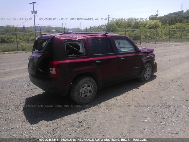 1C4NJPBAXED589060 - 2014 JEEP PATRIOT SPORT RED photo 4