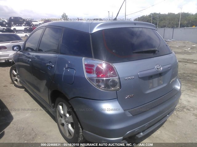 2T1KY32E85C550037 - 2005 TOYOTA COROLLA MATRIX XRS BLUE photo 3